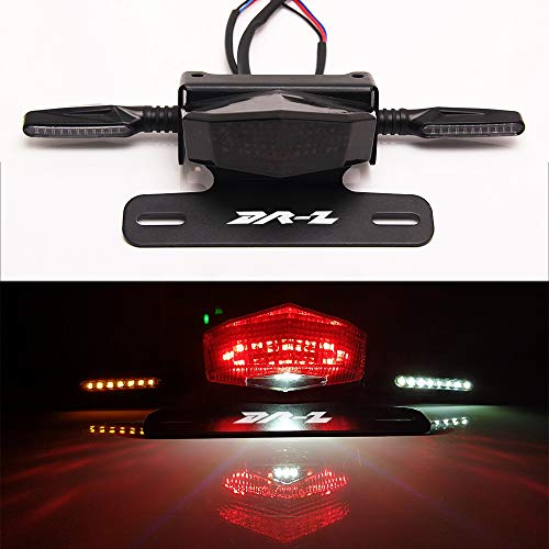 License Plate Holder Fender Eliminator Rear Tail Tidy LED Brake Lights and Turn Signals For Suzuki DRZ400S DRZ400SM DRZ400E (Smoke) - color: Smoke