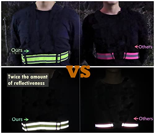 Reflective Running Gear,Reflective Bands for Arm/Wrist/Ankle/Leg,Biking Accessories for Women and Men - color: Yellow - 1 Belt -XXL