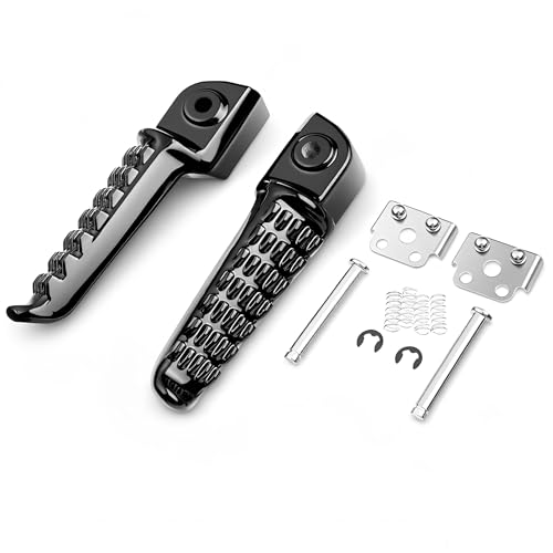 Rear Footrests Foot Pegs For KAWASAKI ZZR 1400 ZX14 ZX-14 2006-2013 07 09 11 12, Black - color: Black#Rear