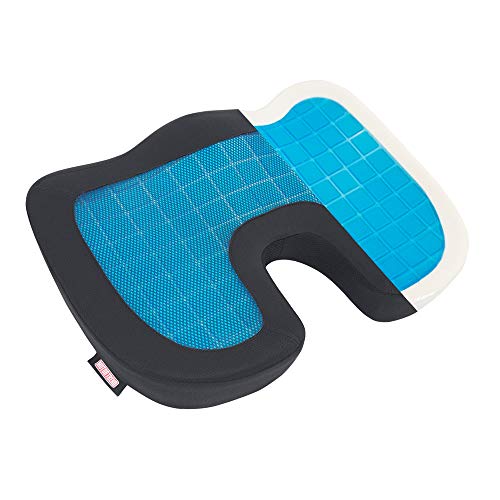 Motor Trend Cooling Car Seat Cushion with Memory Foam, Made with Orthopedic Gel for Maximum Coccyx Comfort & Back Pain Relief, Ideal Office Chair Cushion - style: Seat Cushion