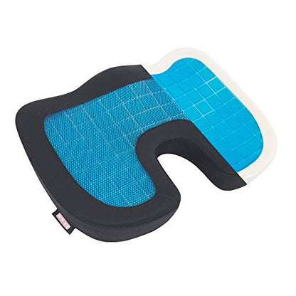 Motor Trend Cooling Car Seat Cushion with Memory Foam, Made with Orthopedic Gel for Maximum Coccyx Comfort & Back Pain Relief, Ideal Office Chair Cushion - style: Seat Cushion