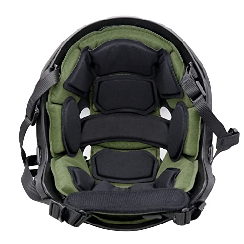 Tactical Helmet Pads - Universal Replacement Internal Memory Foam Pad Inserts for ACH, MICH, EXF Helmets - color: 2nd-Green