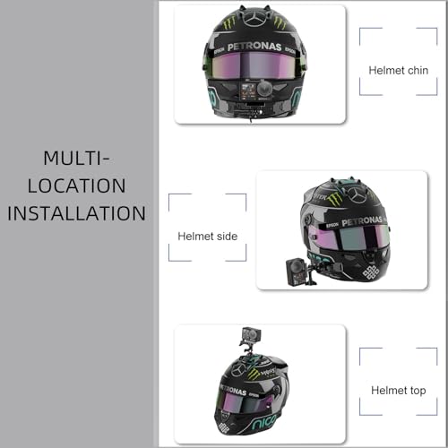FLW418 Motorcycle Helmet Chin Mount Kits With Bracket Compatible with Gopro Hero 12,Dirt Bike Head Strap Clamp Holder, Quick Release Racing Cycling Accessories for DJI 3/4 Insta360 SJCAM Action Camera