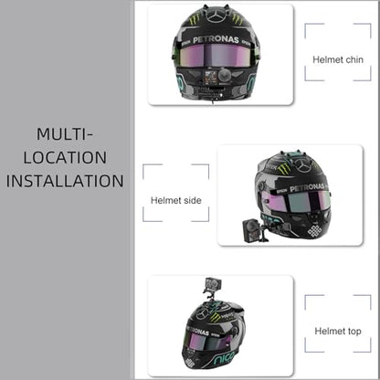 FLW418 Motorcycle Helmet Chin Mount Kits With Bracket Compatible with Gopro Hero 12,Dirt Bike Head Strap Clamp Holder, Quick Release Racing Cycling Accessories for DJI 3/4 Insta360 SJCAM Action Camera