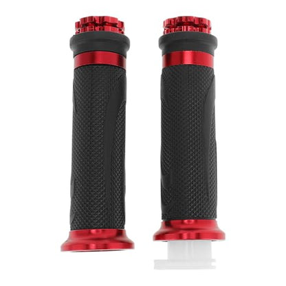 7/8" 22mm 15/16" 24mm Motorcycle Hand Grips Cover Kit Non Slip Aluminum Alloy Rubber Handlebar Hand Grips for Motorcycle Scooter Bicycle ATV Red 1Set - color: Red
