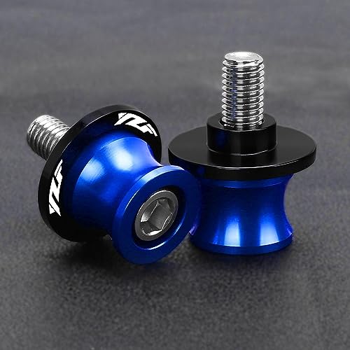 Rear Sliders Stand Screw Motorcycle Accessories 6MM Swingarm Spools Stand Screws Slider for Y&AMAHA YZF R1 R3 R7 R125 Moto Sliders Holder Equipments Parts (Color : YZF Blue) - color: YZF Blue