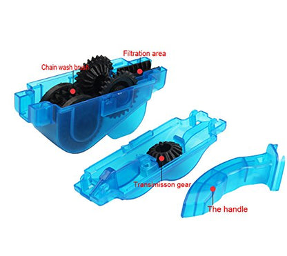Bringsine Cycling Bicycle Chain Cleaner Easy Clean Bike Parts Cleaning Brush WasherTool Waterless Set Kit (3 Piece)