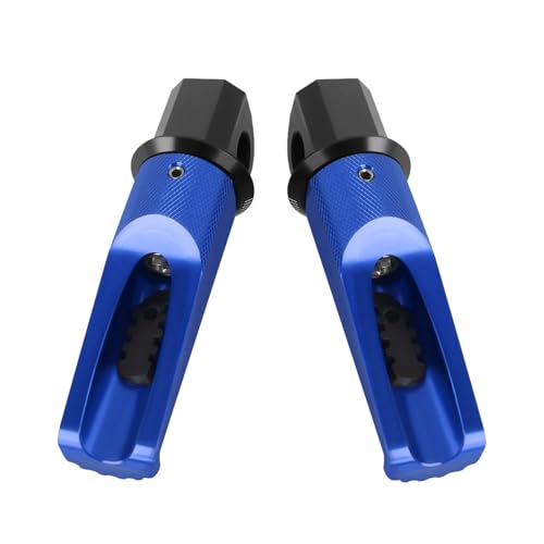 Motorcycle Footpegs Rear Passenger Foot Pegs Replacement for Yamaha YZF R25 R3 R15 MT03 MT25 MT07 MT09 MT10 XSR 700 900 T-MAX TMAX T MAX 530 500 FZ1 FZ6 Foot Rests Pedal (blue) - color: blue