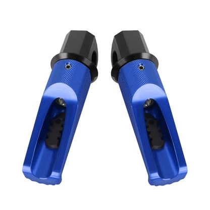 Motorcycle Footpegs Rear Passenger Foot Pegs Replacement for Yamaha YZF R25 R3 R15 MT03 MT25 MT07 MT09 MT10 XSR 700 900 T-MAX TMAX T MAX 530 500 FZ1 FZ6 Foot Rests Pedal (blue) - color: blue