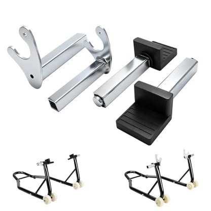 Motorcycle Wheel Lift Stand Attachments,Iron U and L Shape Fork Swingarm Spool Stand Adapter Paddock Stand Frame Accessories