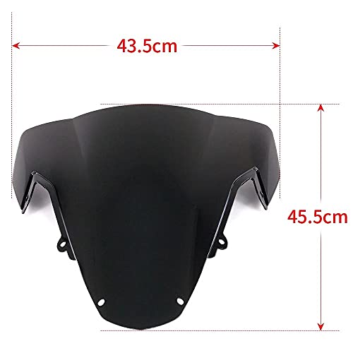 ABS Plastic Double Bubble Windshield Windscreen Compatible for Suzuki GSX-R1000 2003 2004 03 04 GSXR 1000 (Black) - color: Black