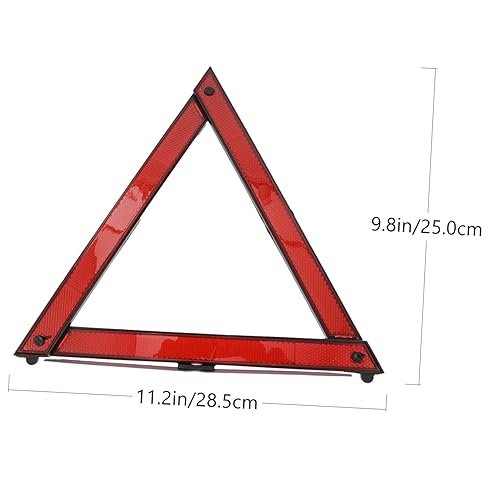 KOMBIUDA 2Pcs Auto Warning Triangle Compact Car Safety Tool Road Emergency Sign Reflective Warning Triangle for Vehicles Easy to Use Store