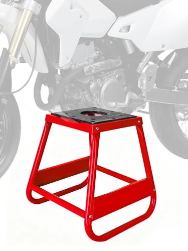 Dirt Bike Stand,Universal Detachable Anti Slip 450Lbs Capacity Motorcycle Panel Lift Box Stand for Motorcycle & Powersports Maintainence-Red - color: Red