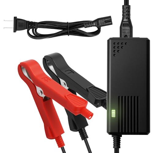 14.6V, 3A Battery Charger for 12V LiFePO4 Motocycle Battery, with Dual Alligator Clips Connector - size: HC-Charger-3A