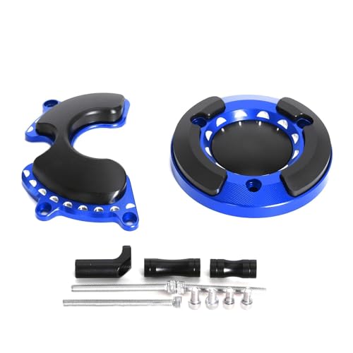Monkey125 Left Right Engine Cover Protector Slider Compatible with Monkey 125 Super Cub C125 2018-2021 3D CNC Motorcycle Accessories Engine Crankcase Guard (Blue) - color: Blue2