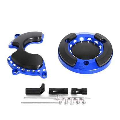 Monkey125 Left Right Engine Cover Protector Slider Compatible with Monkey 125 Super Cub C125 2018-2021 3D CNC Motorcycle Accessories Engine Crankcase Guard (Blue) - color: Blue2