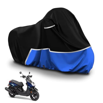 Waterproof Motorcycle Cover Compatible with Yamaha Zuma 125/Xmax 300 Scooter Models, 420D Oxford Cloth Motorcycle Cover for Snow Rain Dust Protection - size: Zuma 125/XMAX-Black