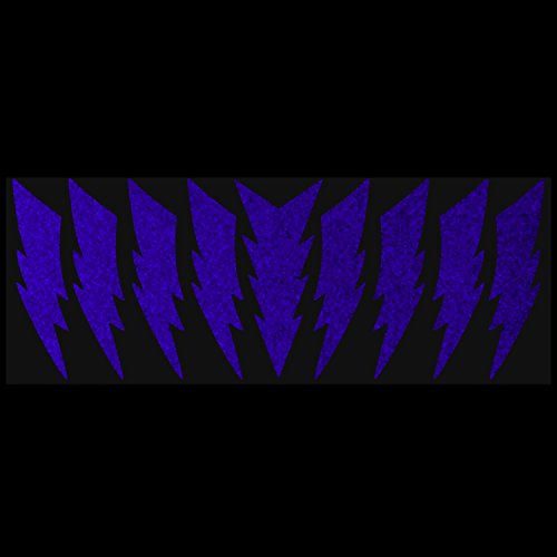 LiteMark Reflective Lightning Bolt Sticker, Bike, Helmet, Purple, 4 Inch - Pack of 9 Pcs - color: Purple