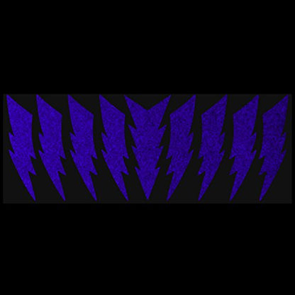 LiteMark Reflective Lightning Bolt Sticker, Bike, Helmet, Purple, 4 Inch - Pack of 9 Pcs - color: Purple