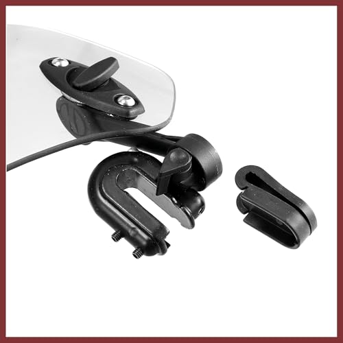 28.5cm Motorcycle Windshield Motorcycle Wind Deflector Clear Lens Adjustable Clip Windshield Extension Universal Fit for Most Motorcycle Scooter Replace Parts