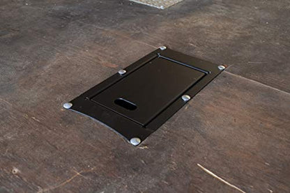 Camco Recessed Motorcycle Wheel Chock - Accommodates Most tire Sizes - Constructed of Powder-Coated Steel (66101)