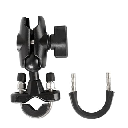 Motorcycle Handlebar Mount Combo: 1-Inch Ball U-Bolt Base & Short Double Socket Arm, Aluminum Alloy, Compatible with RAM Mounts B-Size Components , Fits 0.5"-1.3" Bars - style: U-Bolt Base w 2.36" Arm