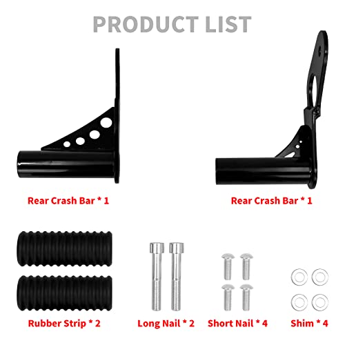 Passenger Peg Crash Bar Frame Slider Fit for Harley Softail Street Bob Low Rider 2018-2022