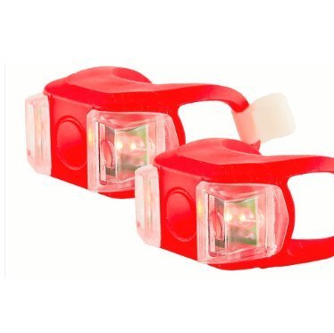 Bright Eyes Silicone Bike Tail Light Rear Safety LED Lights (Red) - color: Red Two-Pack