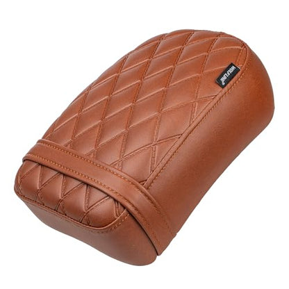 Motorcycle Passenger Comfort Seat Fit for CMX1100 Rebel 1100/DCT/SE 2021-2026, Leather Rear Saddle Back Cushion Pillion Pad, Brown Embossing - color: Rear - Brown-B