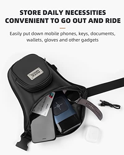 ROCKBROS Drop Leg Bag for Men Women - Motorcycle Thigh Bag with Removable Leg Harness for Hiking, Climbing, Cycling, Fishing, Riding, Travel