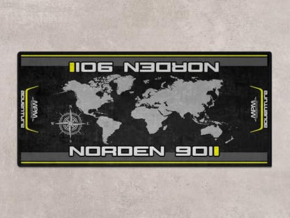 Parking Mat for Norden 901 Motorcycle Model, Display and Pit Mat, Washable Non-Slip Garage and Showroom Floor Carpet (Size 1: 86.6 x 39.4/220 x 100 cm) - size: 3'3" x 7'3" (Oblong)