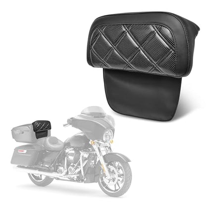 Goldfire Rear Trunk Backrest Pad Razor Chopped Backrest Pad Tour Pack Backrest Pad Fit for Harley Touring Models 2014-2025 Road King Street Glide Electra Glide, Black Diamond - color: Black 2