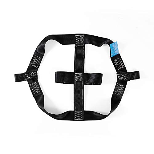 MOTO4U Universal Motorcycle Rear Wheel Tie Down Strap in Black - color: Black