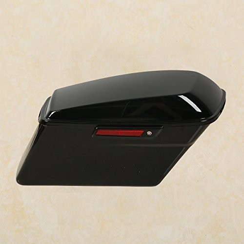 XMT-MOTO Vivid Blac Hard Saddlebags Fit for Harley Davidson Touring FLT FLHT FLHTCU FLHRC Road King Road Glide Street Glide Electra Glide Ultra-Classic 2014-2024 - color: Vivid Black saddlebags w/Black latches Kit