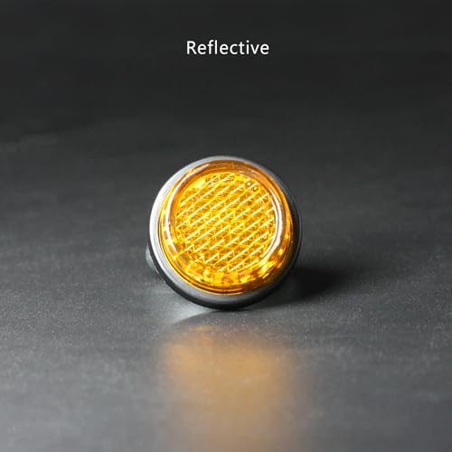 Amber Reflector Motorcycle License Plate Bolts and Nuts - color: Amber