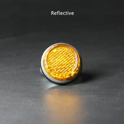Amber Reflector Motorcycle License Plate Bolts and Nuts - color: Amber