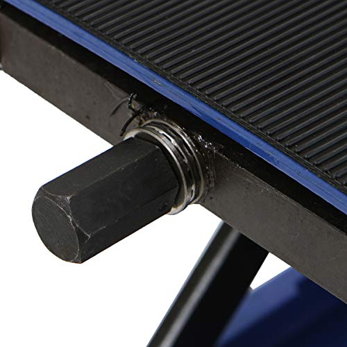 Stark USA 1,100LBS Wide Deck Motorcycle Scissor Jack Lift ATV Center Crank Hoist Dirt Bike Repair Stand Mobile Motorcycle Jack (1100LBS)