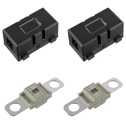 BOJACK 150 Amp AMI/Midi Fuse Holders and High Current Bolt-on Midi Fuses 150A for Cars Trucks Vehicles (Pack of 2 - style: 150 A
