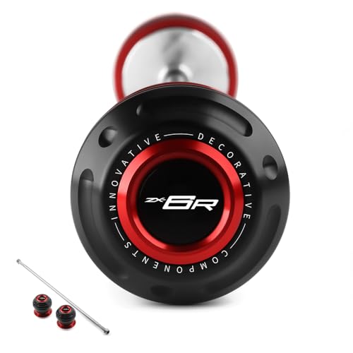 Motorcycle Front Axle Fork Wheel Crash Protector Slider Compatible With K.awasaki Ninja ZX6R 2024 2025 2026 | ZX-6R ZX 6R ZX636 Ninja636 Accessories (Red) - color: red