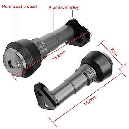 Motorcycle Falling Protection Frame Sliders Fairing Guard Anti Crash Pad Protector Compatible With BMW G310R, G310GS (2017-2025) ; G310 R, GS 17-18-19-20-21-22-23-24-25 (Gray) - color: Gray