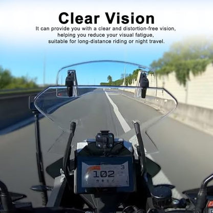 Motorcycle Windshield Extension for Honda CB300R CB150R CB250R CB 300R 150R 250R, Clip On Adjustable Spoiler, Height Adjustable Windshield, Fatigue Reducing Protective Shield,360MM - size: 360MM