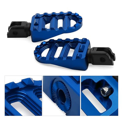 Motorcycle Foot Pegs MX Front Pegs Footrest Fit for Harley 2018-later Softail Low Rider S Breakout FXLRS Fat Bob 114 Street Bob FXBB Fat Boy Sport Glide FLSB (Blue) - color: Blue