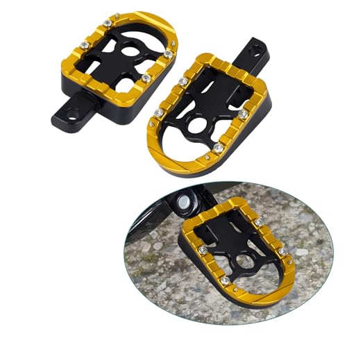 Motorcycle Front Rear Floorboard Footboard Fit For Harley Touring Road King Road Glide Street Glide Electra Glide Ultra Limited 1984-2025 (Yellow Passenger Floorboards) - color: Yellow Passenger Floorboards