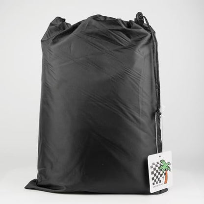Motorcycle Cover, 300D Heavy Duty All Season Universal Windproof Dustproof Rain Sun Protection with 4 Night Reflectors Lock-Hole Carrying Bag Up to 78" (L) - size: L