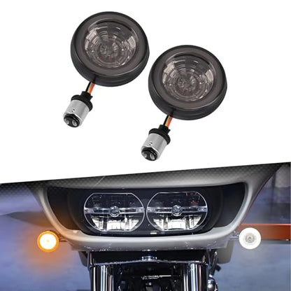 Motorcycle LED Turn Signals Bulbs Front 1157 Bullet Lights Fit for Harley Softail Dyna Sportster Touring CVO Electra Glide Classic Street Glide Road Glide