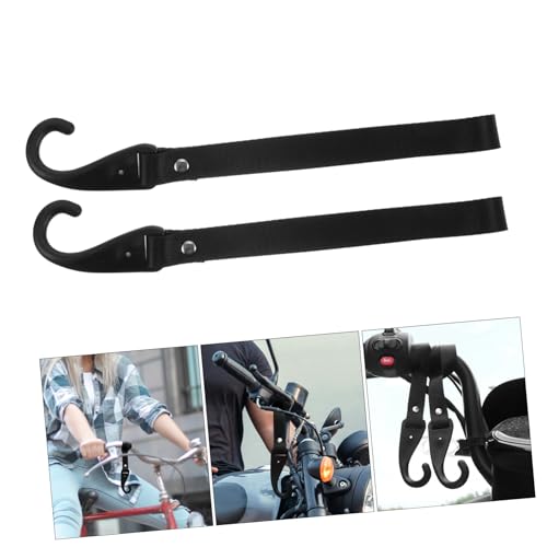 PRETYZOOM 2Pcs Motorcycle Holder with Hooks Punch Installation Handlebar Strap for Keys Gloves Accessories Durable Material for Clean Intact Motorcycle