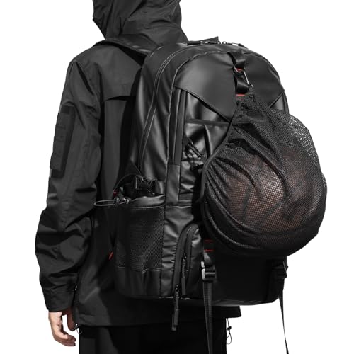 Motorcycle Backpack Waterproof Oxford Fabric, Expandable 50L Capacity with Helmet Holding Pocket, Laptop Compartment, and USB Port, Ideal Gift for Travel