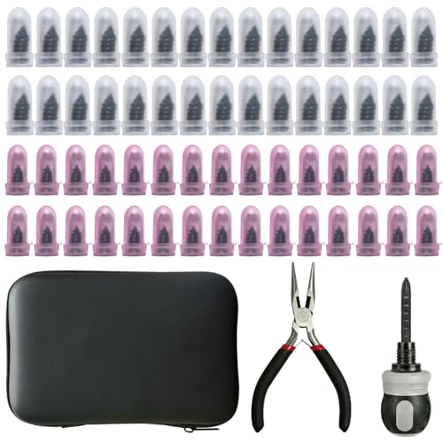 Tire Repair Kit, 60PCS Rubber Tire Repair Plugs with 3-in-1 Ratchet Screwdriver, Needle Nose Pliers & EVA Storage Case, Tubeless Tire Emergency Repair Kit for Car, Motorcycle, SUV & Truck