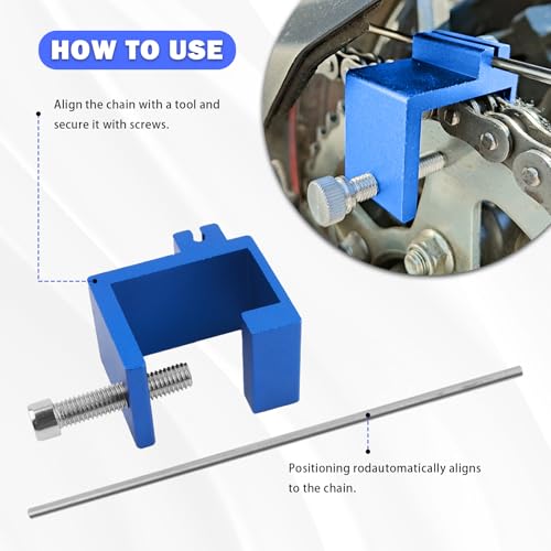 Motorcycle Chain Alignment Tool,Portable & Durable Chain Slack Measurement Tool for Motorcycles and ATVs,Aluminum Motorcycle Chains Tool for Quick and Accurate Chains Alignment