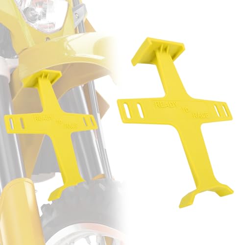 Universal Motorcycle Fork Guard Suspension Support Brace Transportation Tool Tie Down Seal Saver Protection Plastic For Dirt Bike Motocross Accessories Yellow - color: yellow